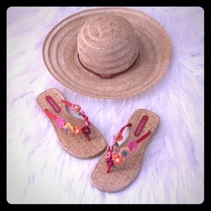 Slippers with Flower Detail